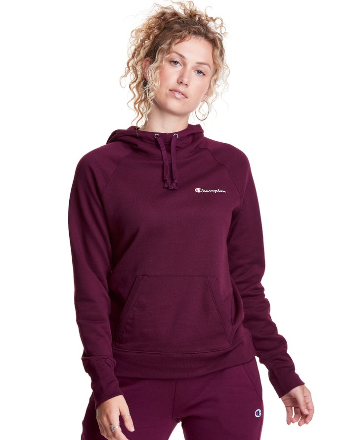 Champion Hoodie Dames - DonkerPaars - Powerblend Script Logo ( 208753-TNM )